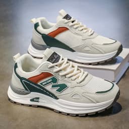 [TẶNG LÓT CSN] Giày Nam Đi Làm FASASTORE Sneaker Đế Cao Su Dày Êm Chân Phối Lưới Thoáng Khí  2