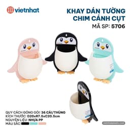 KHAY DÁN TƯỜNG CHIM CÁNH CỤT SIÊU  DỄ THƯƠNG VIỆT NHẬT CAO CẤP 1
