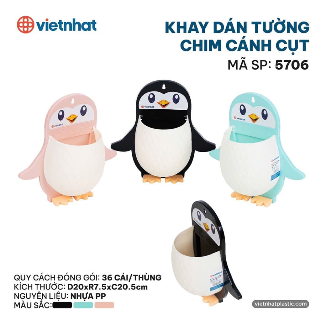 KHAY DÁN TƯỜNG CHIM CÁNH CỤT SIÊU  DỄ THƯƠNG VIỆT NHẬT CAO CẤP