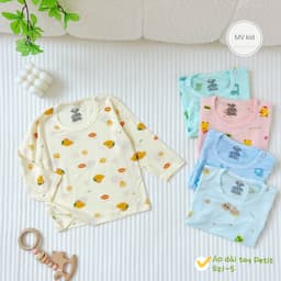 [Loại Đẹp] SET 3-5 ÁO SƠ SINH DÀI TAY CHẤT PEPTIT MỀM MẠI THU ĐÔNG CHO BÉ TỪ 0-9 THÁNG 1