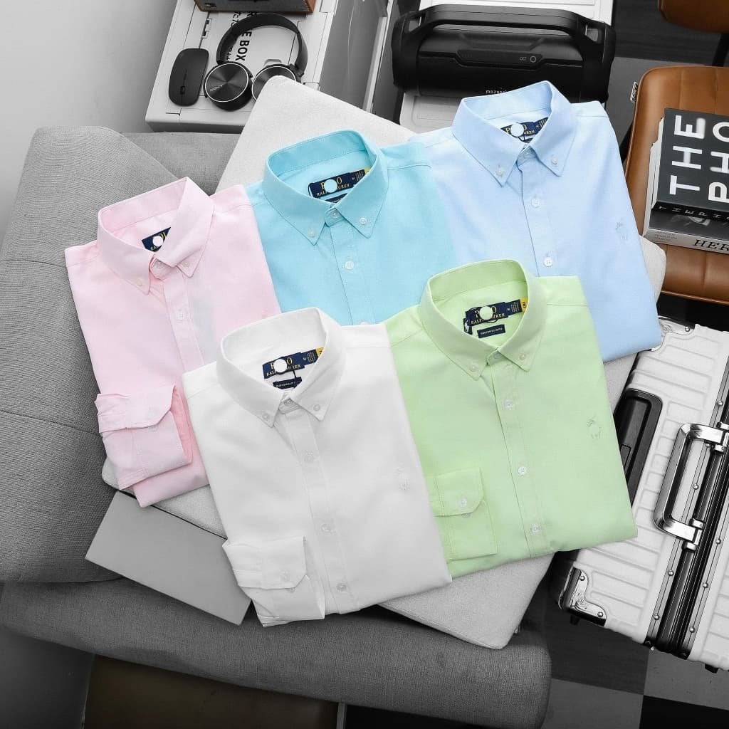 Áo sơ mi tay dài nam oxford pastel form suông bigsize 100kg - 3bros sơ mi công sở