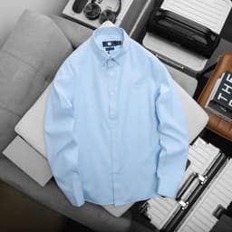 Áo sơ mi tay dài nam oxford pastel form suông bigsize 100kg - 3bros sơ mi công sở 4