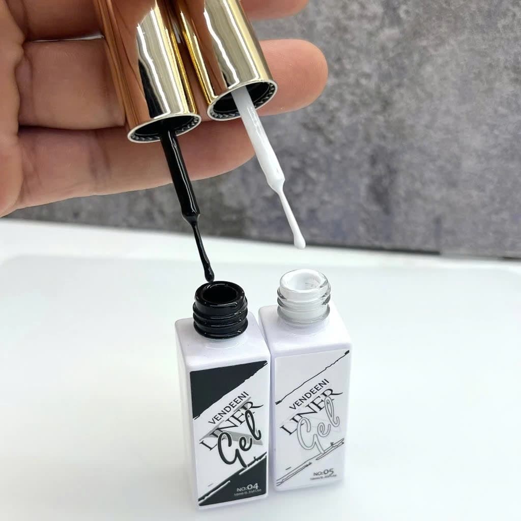 Cọ nét đen trắng vedeni , sơn cọ nét gel Vendeni làm Nail