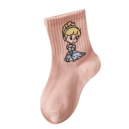 Set 10 Đôi Tất Trẻ Em Bé Gái – Họa Tiết Công Chúa Elsa Dễ Thương, Cotton Co Giãn HT 5