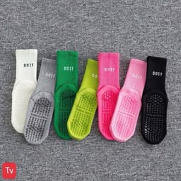 Tất Tập Yoga thể thao Pilates Doit Màu Trơn Sọc Silicon Chống Trơn Trượt Tất Thể Thao ( Tất màu) 4
