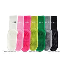 Tất Tập Yoga thể thao Pilates Doit Màu Trơn Sọc Silicon Chống Trơn Trượt Tất Thể Thao ( Tất màu) 5