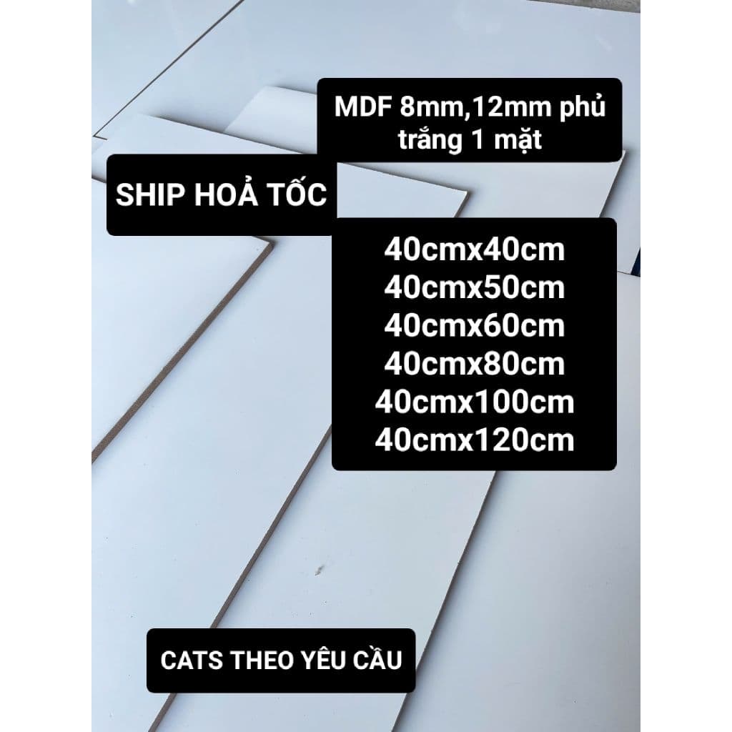 Ván MDF 8mm,12mm,  phu trang 1 mat  lam kệ , decor, phông nền chụp ảnh,kệ , mặt bàn,…… CẮT THEO YÊU CẦU