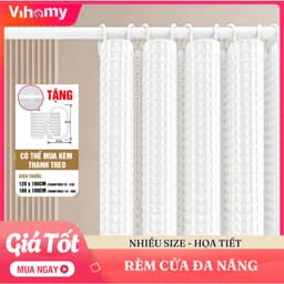 Rèm Nhà Tắm Chống Nước Chống Bám Bẩn Họa Tiết Đẹp Rèm Vải Ngăn Phòng Rèm Cửa Sổ Tặng Móc Treo VIHOMY 1