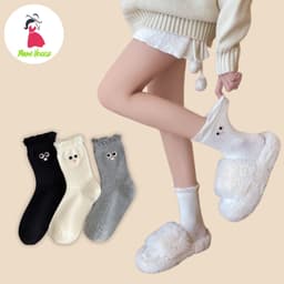 Tất Vớ Nữ Cổ Bèo Icon Mắt Tròn Cute Chất Cotton Phong Cách Hàn Quốc tt80 1