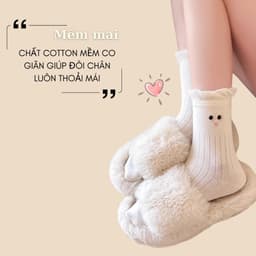 Tất Vớ Nữ Cổ Bèo Icon Mắt Tròn Cute Chất Cotton Phong Cách Hàn Quốc tt80 3