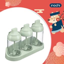 Bộ 2 - 3 Lọ Gia Vị Inochi Tritan Yoko | Sang Trọng, Tiện Lợi, An Toàn - Phong Cách Nhật Bản 3