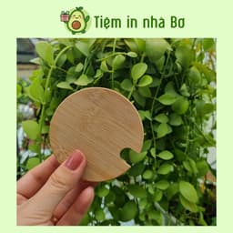 Nắp Gỗ Tre Tự Nhiên Đậy Ly, Cốc Uống Trà, Cà Phê Thân Thiện Môi Trường, có lỗ để thìa, kiểu dáng sang trọng 3