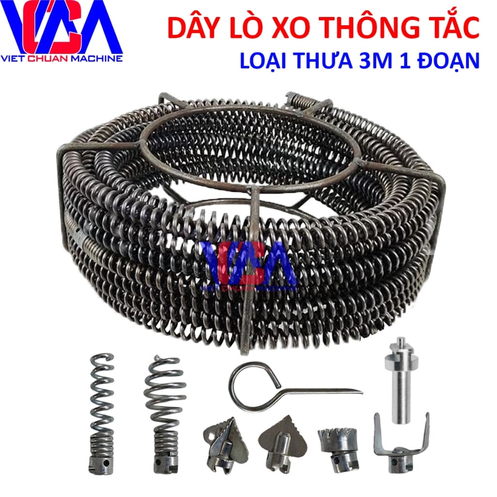 Dây lò xo thông tắc loại thưa đoạn 3m/đoạn đường kính 16mm
