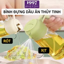 Bình Đựng Dầu Ăn 2 Chế Độ (Xịt & Rót) Thủy Tinh Cao Cấp Đựng Dầu Ăn Nước Mắm 97HOMELY DT241102001 1