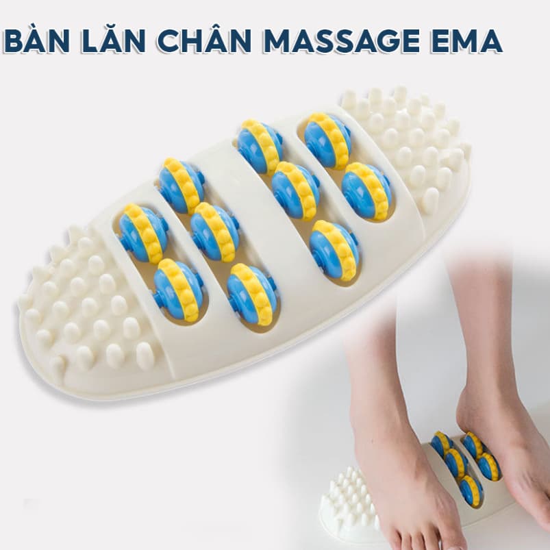 Bàn lăn massage chân nhựa ABS siêu thoải mái, gai massage 3D hiệu quả giúp thư giãn tối đa.