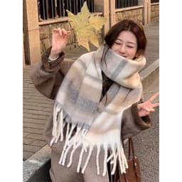 Khăn Quàng Cổ Mùa đông Nam Nữ Khăn Choàng cổ Khổ Lớn phong cách Hàn Quốc 7