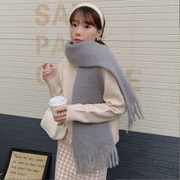 Khăn Quàng Cổ Mùa đông Nam Nữ Khăn Choàng cổ Khổ Lớn phong cách Hàn Quốc 9
