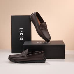 Giày Moccasin Nam LECOS LG50 Da Bò Thật Lót Thoáng Khí Khử Mùi Tốt 2