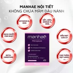 Manhaé Ménopause – giảm bốc hỏa, ngủ ngon, cân bằng nội tiết tự nhiên, an toàn 🌸 Hộp 30 Viên 5