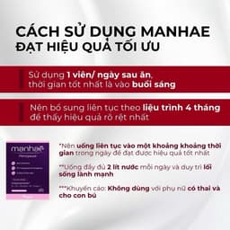 Manhaé Ménopause – giảm bốc hỏa, ngủ ngon, cân bằng nội tiết tự nhiên, an toàn 🌸 Hộp 30 Viên 4