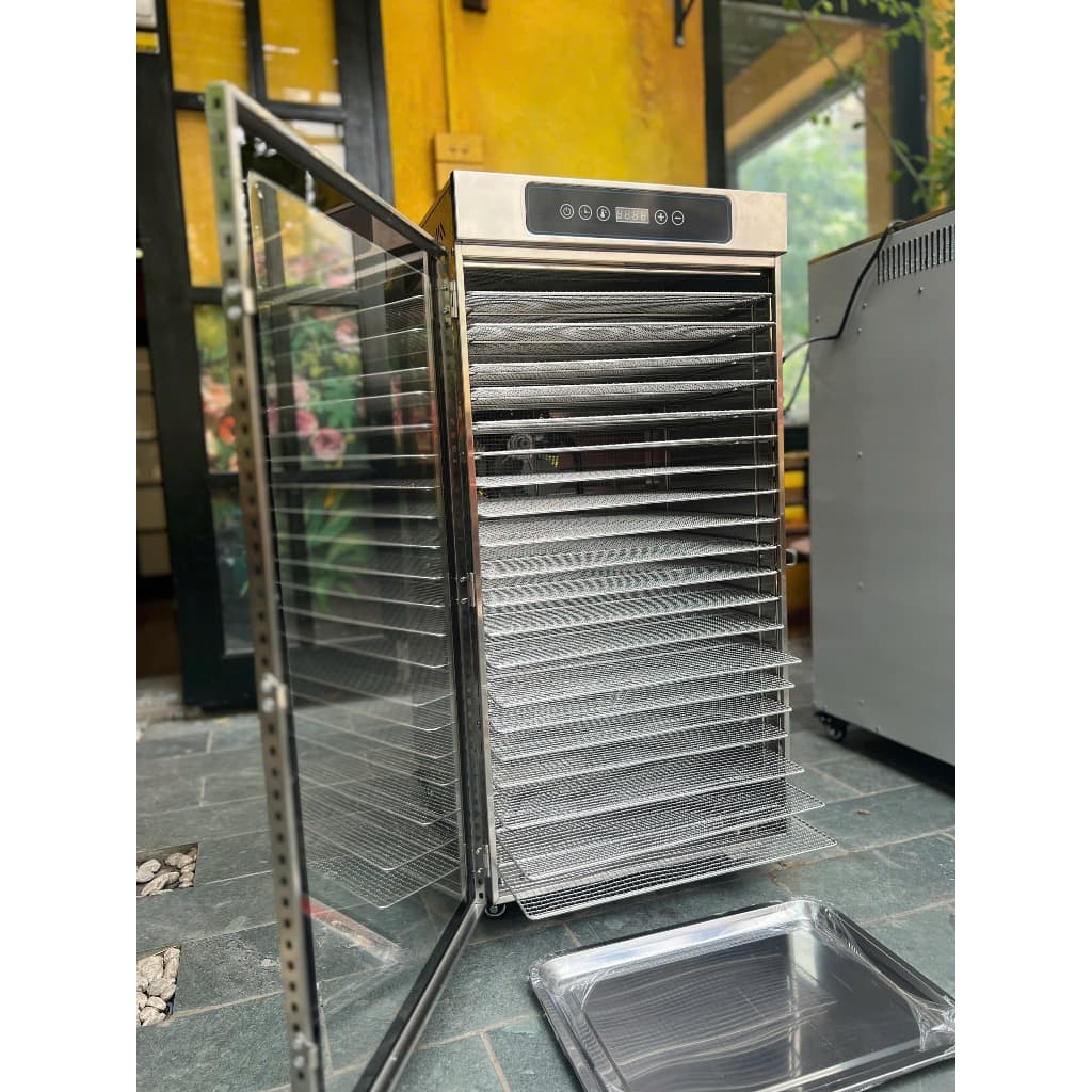 🌿 Tủ Sấy 20 Khay Tròn Xoay – Điều Chỉnh Nhiệt 0–300°C, Có Hẹn Giờ, Sấy mọi loại nguyên liệu