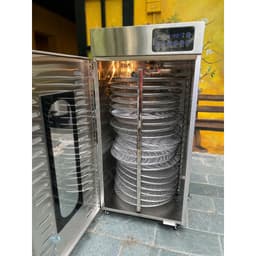 Tủ Sấy Thực Phẩm 20 Khay Tròn Xoay Điều Chỉnh Nhiệt độ, Có HG Năng Suất 20–25kg/mẻ-cơ chế khay xoay 6