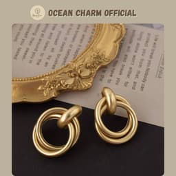 [Sẵn] Bông Tai, Khuyên Tai Mạ Vàng Ocean Charm Vintage - Phụ Kiện Trang Sức Bông Tai Đi tiệc – Lễ hội | Quà tặng nữ 2
