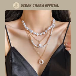 [Sẵn] Set 4 Vòng Cổ Nữ Layer Mặt Sò Ốc Biển Tự Nhiên Ocean Charm - Phụ Kiện Trang Sức Dây Chuyền 2