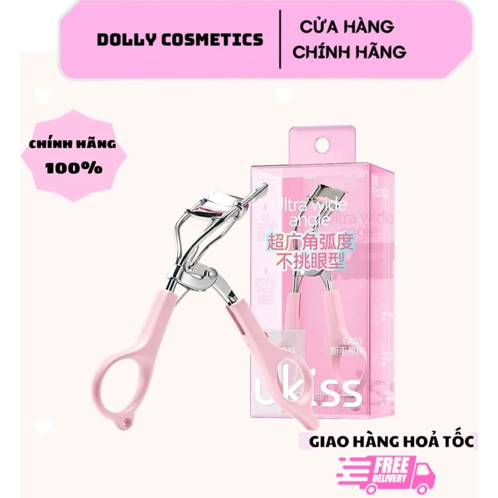 [UKISS] Bấm Mi Ukiss Dụng Cụ Uốn Mi Kèm Đệm Cao Su Thay Thế  Bấm Mi Cong Tự Nhiên, Dễ Dùng DOLLY COSMETICS