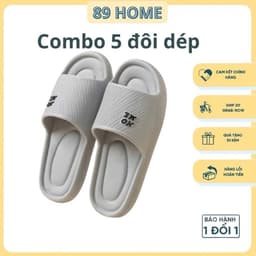 [ FREESHIP ] Combo 5 đôi dép đi trong nhà, văn phòng, khách sạn, dép EVA nam nữ siêu nhẹ êm ái 1