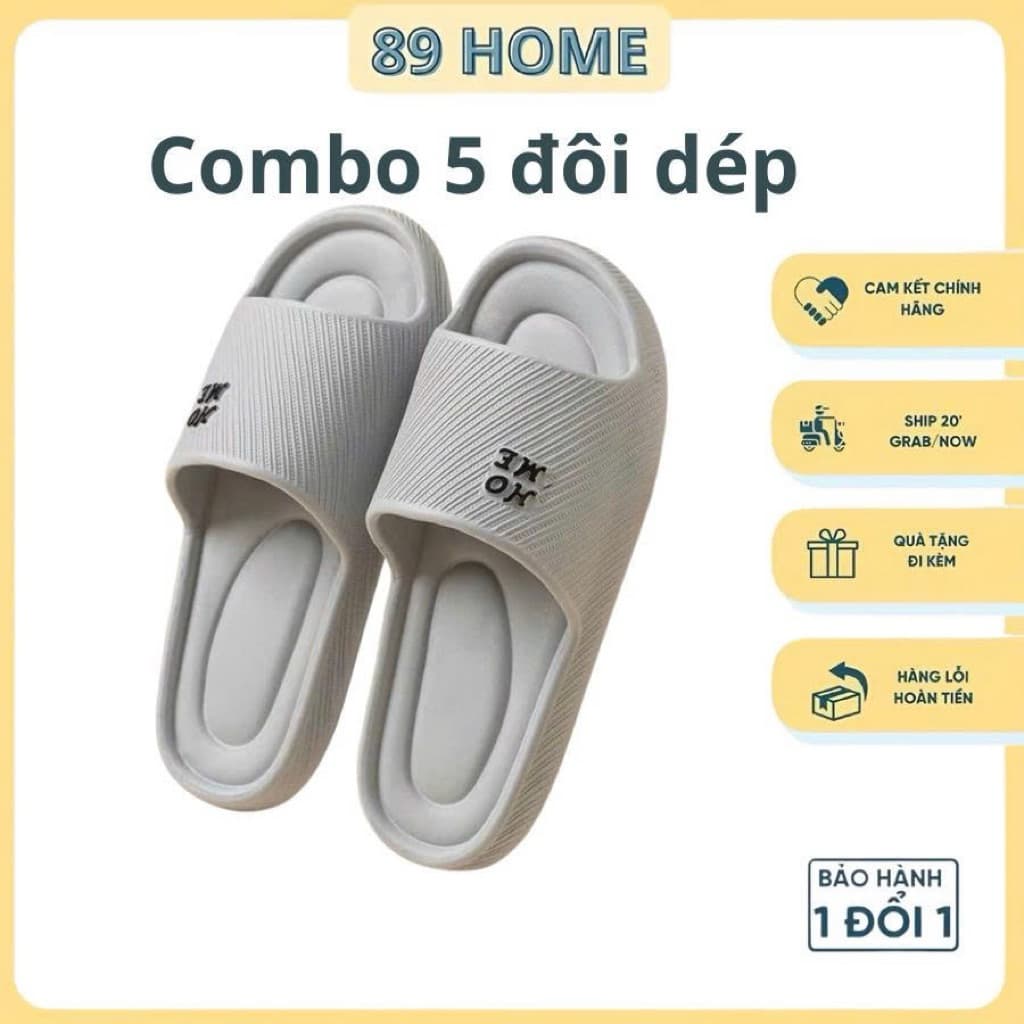 [ FREESHIP ] Combo 5 đôi dép đi trong nhà, văn phòng, khách sạn, dép EVA nam nữ siêu nhẹ êm ái