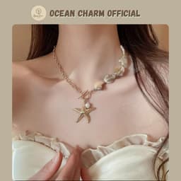 [Sẵn] Vòng Cổ Bohemian Sao Biển Y2K Ocean Charm - Phụ Kiện Trang Sức Dây Chuyền Đi Biển 2