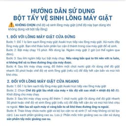 Bột Tẩy Lồng Máy Giặt Asaki 300Gr - Diệt Khuẩn, Tẩy Sạch Chất Cặn, Mảng Bám, Ẩm Mốc Hiệu Quả 4