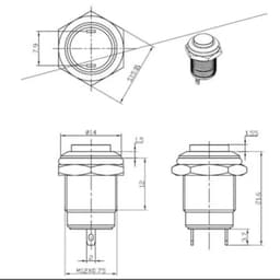 𝗖ô𝗻𝗴 𝘁ắ𝗰 𝟭𝟮𝗺𝗺 Nút nhấn Khoá / Nhấn Tự Nhả chân hàn Diy - 4