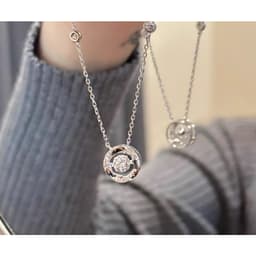 Vòng Cổ Dây Chuyền Titan Mặt Tròn Cách Điệu Thanh Lịch - Quà Tặng Vibe Ocean Charm, Phong Cách Hàn Quốc 8