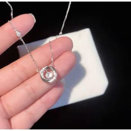 Vòng Cổ Dây Chuyền Titan Mặt Tròn Cách Điệu Thanh Lịch - Quà Tặng Vibe Ocean Charm, Phong Cách Hàn Quốc 7