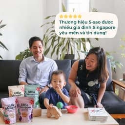 [HSD 10/2027] Bánh gạo lứt ăn dặm hữu cơ Little Blossom Vị Khoai Lang Tím 40g cho bé 9 tháng+ 5