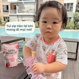 [HSD 10/2027] Bánh gạo lứt ăn dặm hữu cơ Little Blossom Vị Khoai Lang Tím 40g cho bé 9 tháng+ 4