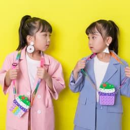 [Mới] Túi xách nữ đeo chéo silicon hình bánh sinh nhật, bong bóng pop-it thời trang dễ thương cho bé 6