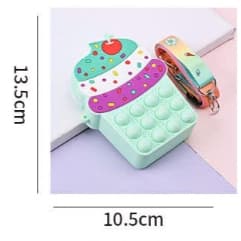 [Mới] Túi xách nữ đeo chéo silicon hình bánh sinh nhật, bong bóng pop-it thời trang dễ thương cho bé 7
