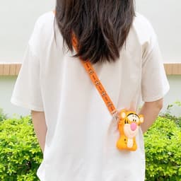 [Mới] Túi xách đeo chéo silicon hình hổ cam, thời trang dễ thương cho bạn gái 4