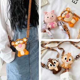 [Mới] Túi xách đeo chéo silicon hình hổ cam, thời trang dễ thương cho bạn gái 6