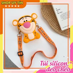 [Mới] Túi xách đeo chéo silicon hình hổ cam, thời trang dễ thương cho bạn gái 1
