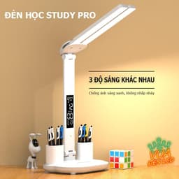 Đèn Học Để Bàn Bảo Vệ Mắt VUA ĐÈN LED - Pin Tích Điện, Cảm Ứng Chỉnh Màu, Chế Độ Sáng 3