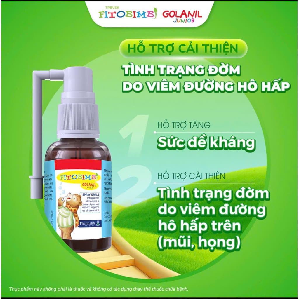 Golanil Junior – Xịt họng dịu nhẹ, giảm đau rát, bảo vệ niêm mạc, bé yêu thoải mái ăn uống và nói cười!