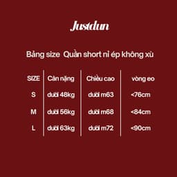 Quần short nữ đùi nỉ ép không xù Justdun H46 2