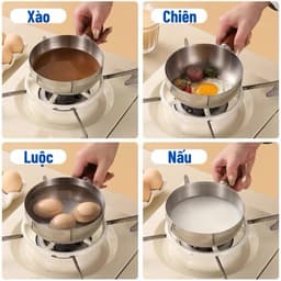 Nồi Mini Inox Cán Gỗ Chống nóng, Nồi Nấu Mì, Nấu Cháo- Dễ Vệ Sinh, Đun Được Mọi Loại Bếp 4