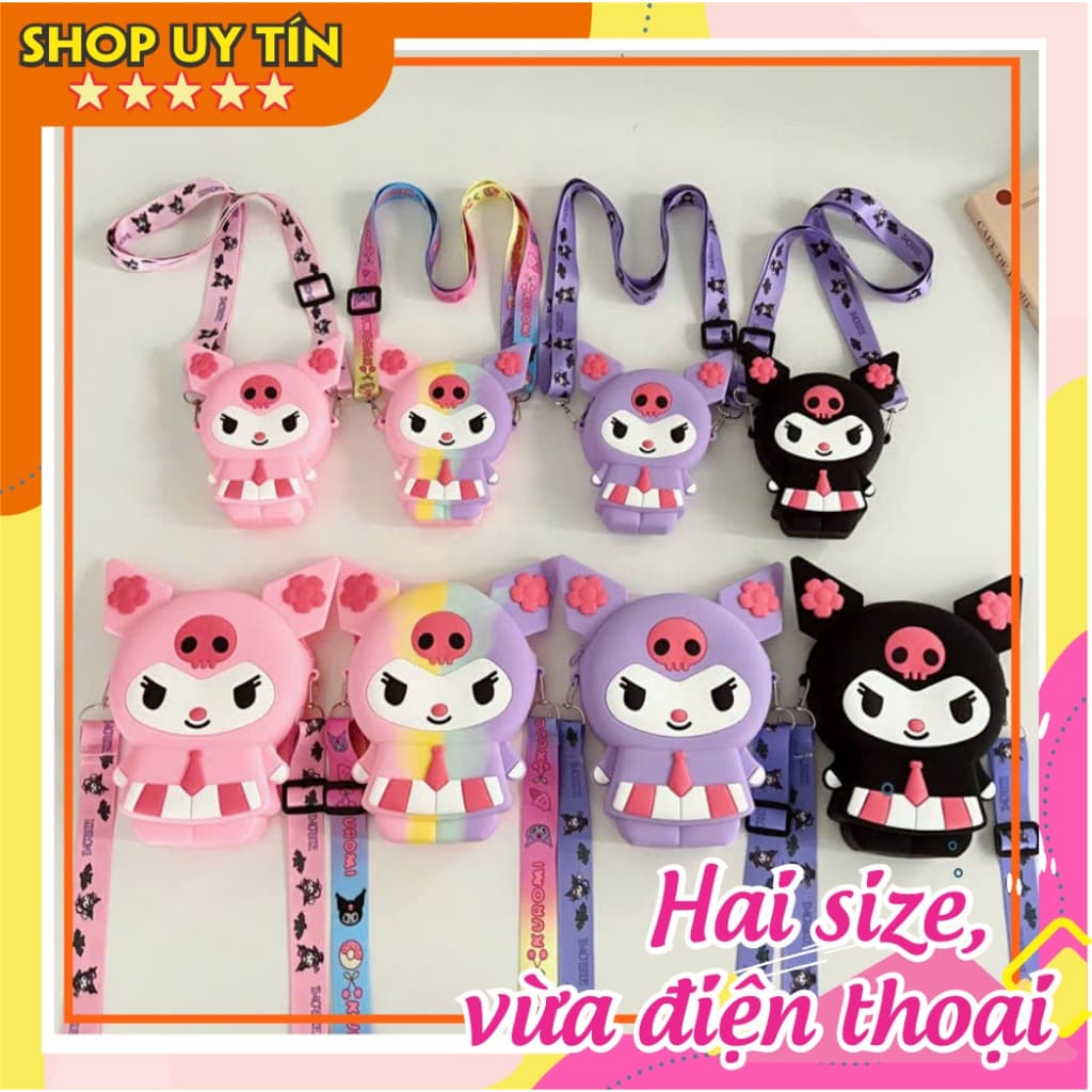 Túi xách silicon hình Kuromi bạn gái đeo chéo đựng bì lì xì thời trang quà tặng hot trend