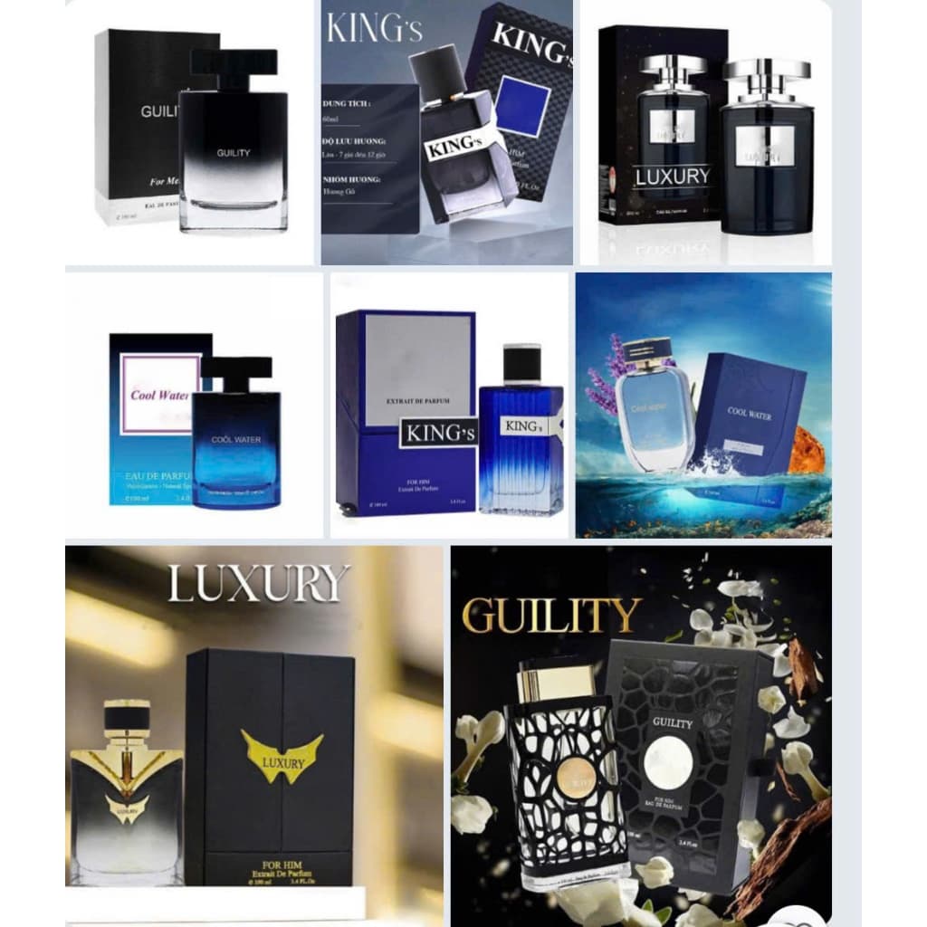 Nước Hoa Nam Các Loại 100ml Boss, Kingdom, Guility, Luxury, Kingdom, King's, Sport, Enter, Boss.......