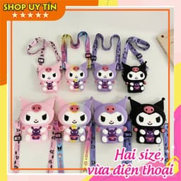 Túi xách silicon hình Kuromi bụng gấu tím bạn gái đeo chéo đựng lì xì thời trang hottrend tết pop it 1